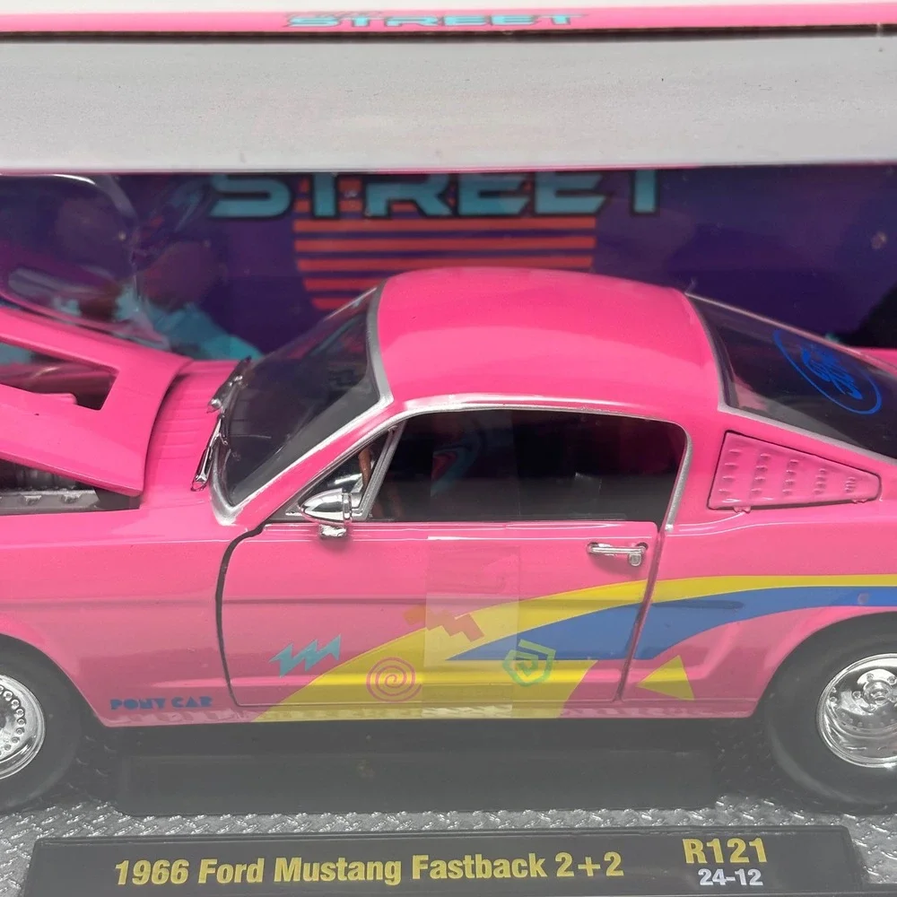 1966 Ford Mustang Fastback 2+2 Pink M2 Machines Pro Street R121 24-12 1:24